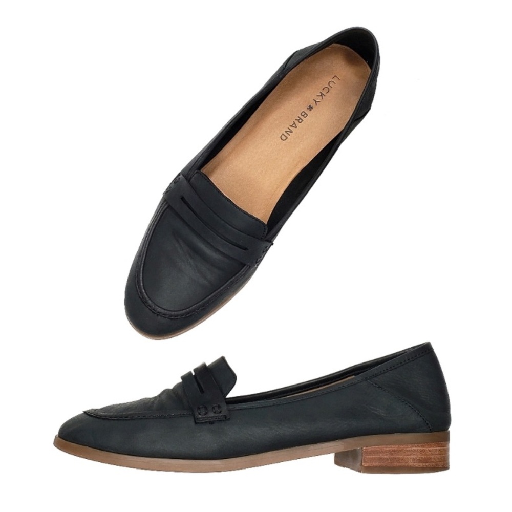 Lucky Brand Caylon Penny Loafers Size 8 - Black